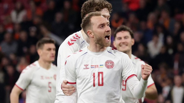 Eriksen lập công ngay sau khi trở lại tuyển Đan Mạch