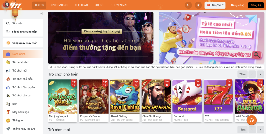 trang game casino uy tín